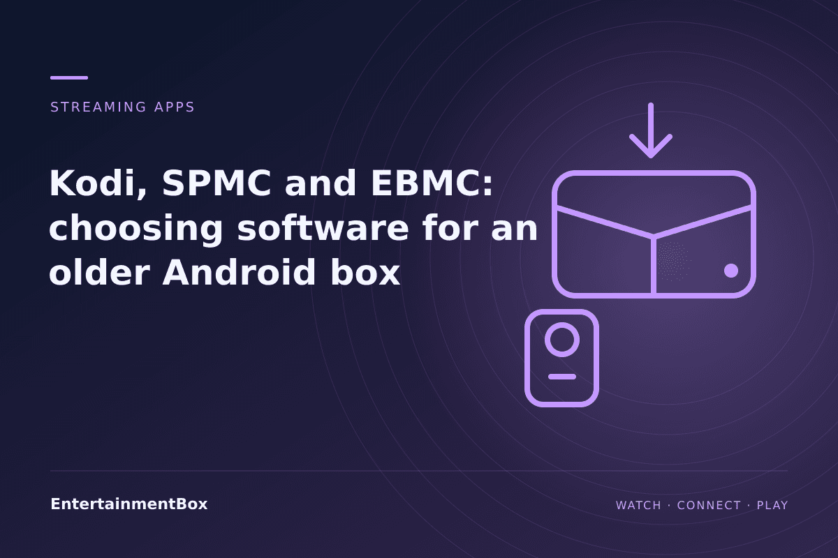 EntertainmentBox editorial cover: Kodi, SPMC and EBMC: choosing software for an older Android box